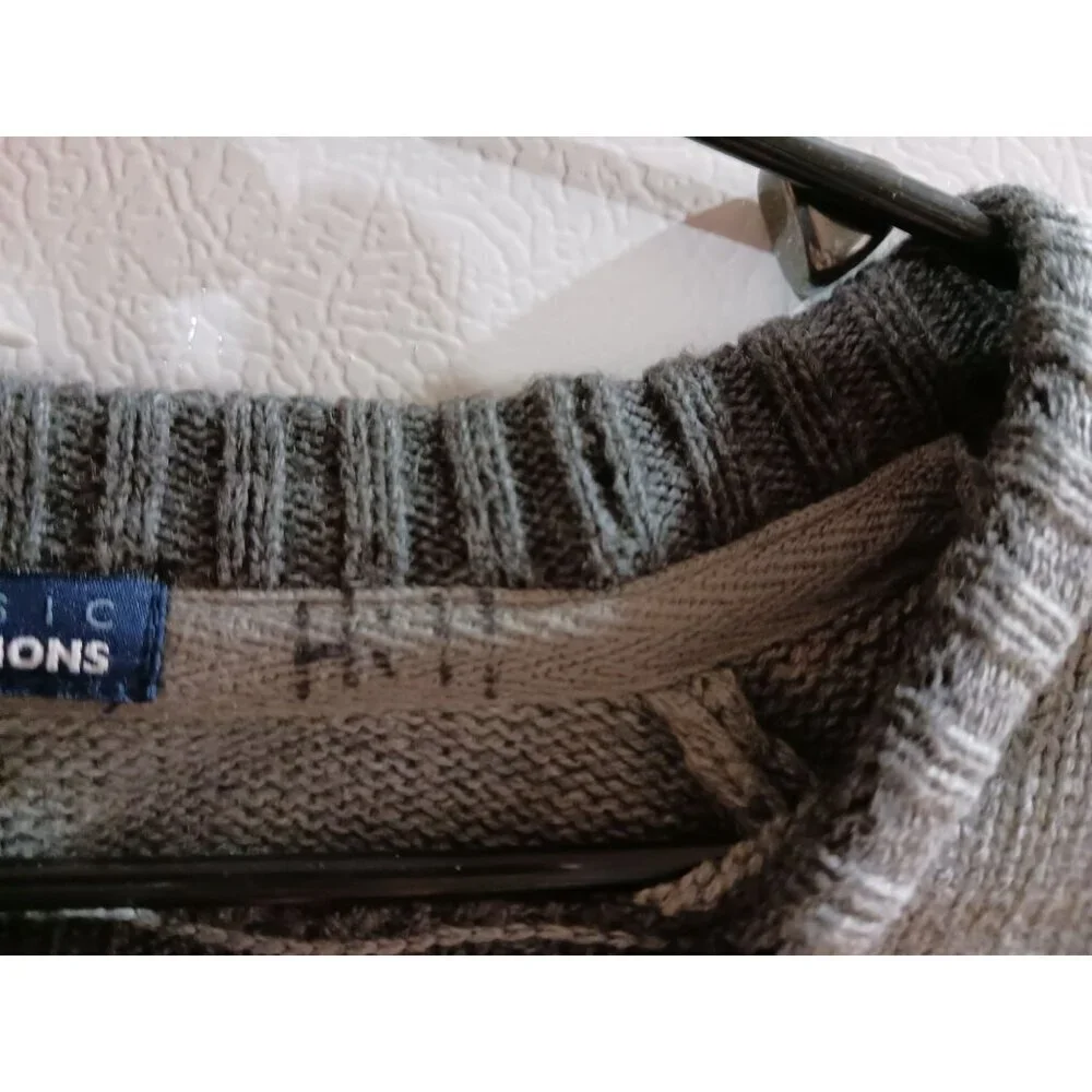 New Basic Editions Mens Size XL Slouchy Comfy Sweater Gray